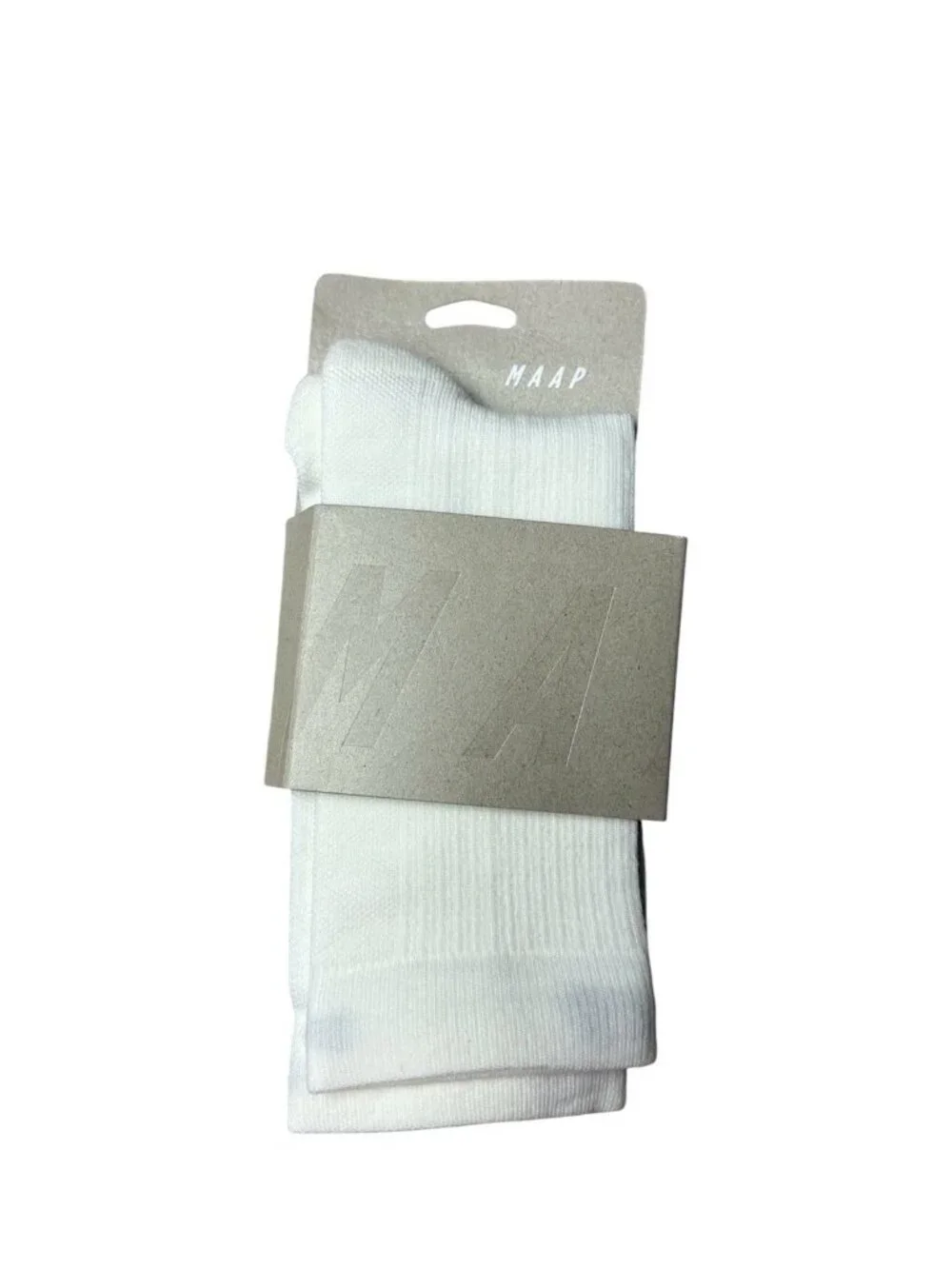 MAAP Division Merino Cycling Socks White Size SM Small Medium Wool Italy